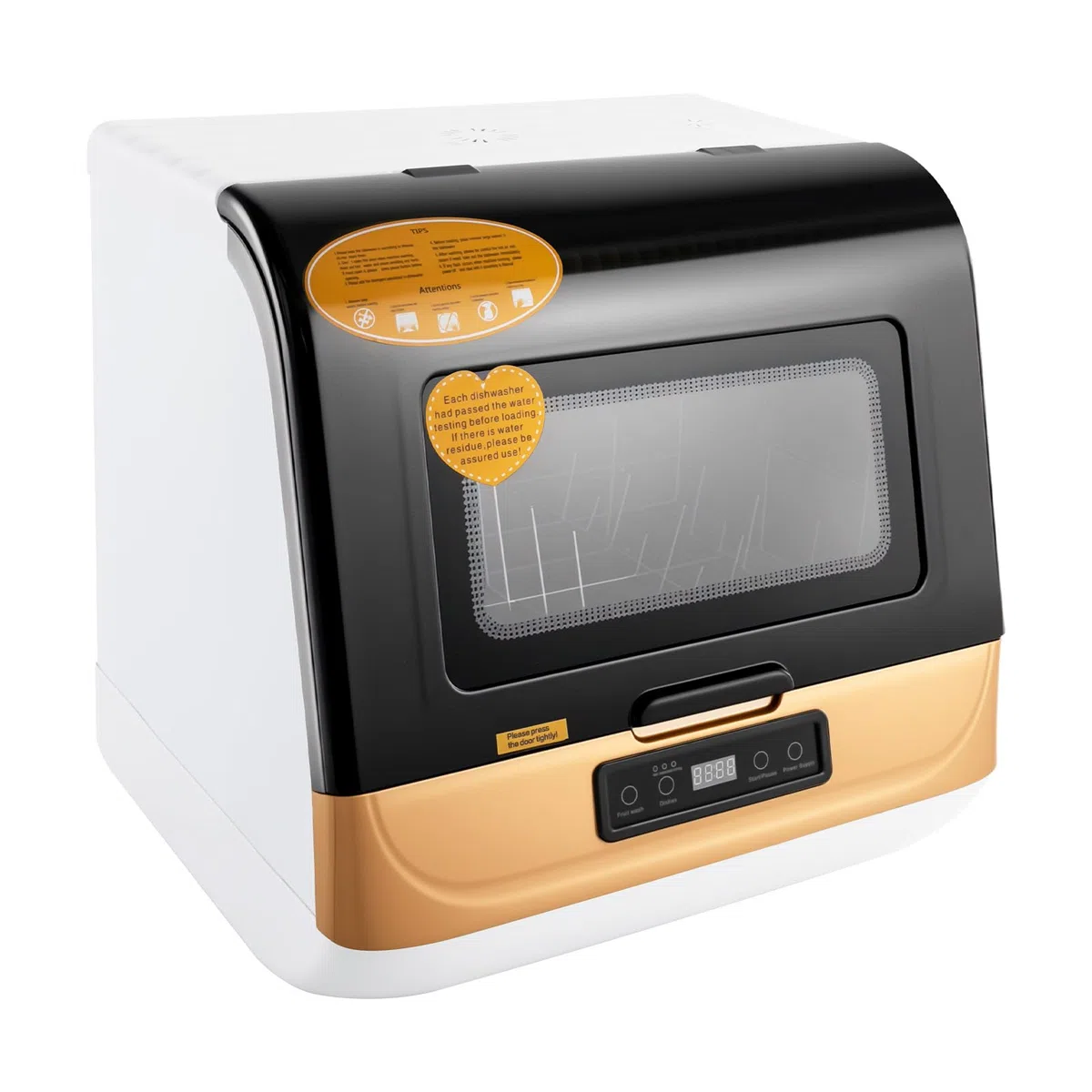 Lavastoviglie da tavolo con 3 programmi, 800 W, per 4-6 coperti, oro