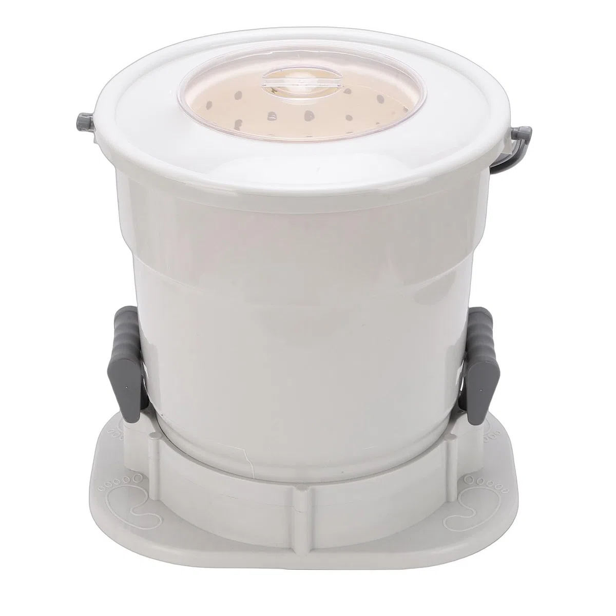 Centrifuga Manuale, Essiccatore per Vestiti Portatile Non Elettrico di Grande capacità da 3,17 Galloni, Lavatrice Compatta con Coperchio Superiore Trasparente e Tubo di Drenaggio da 4,9