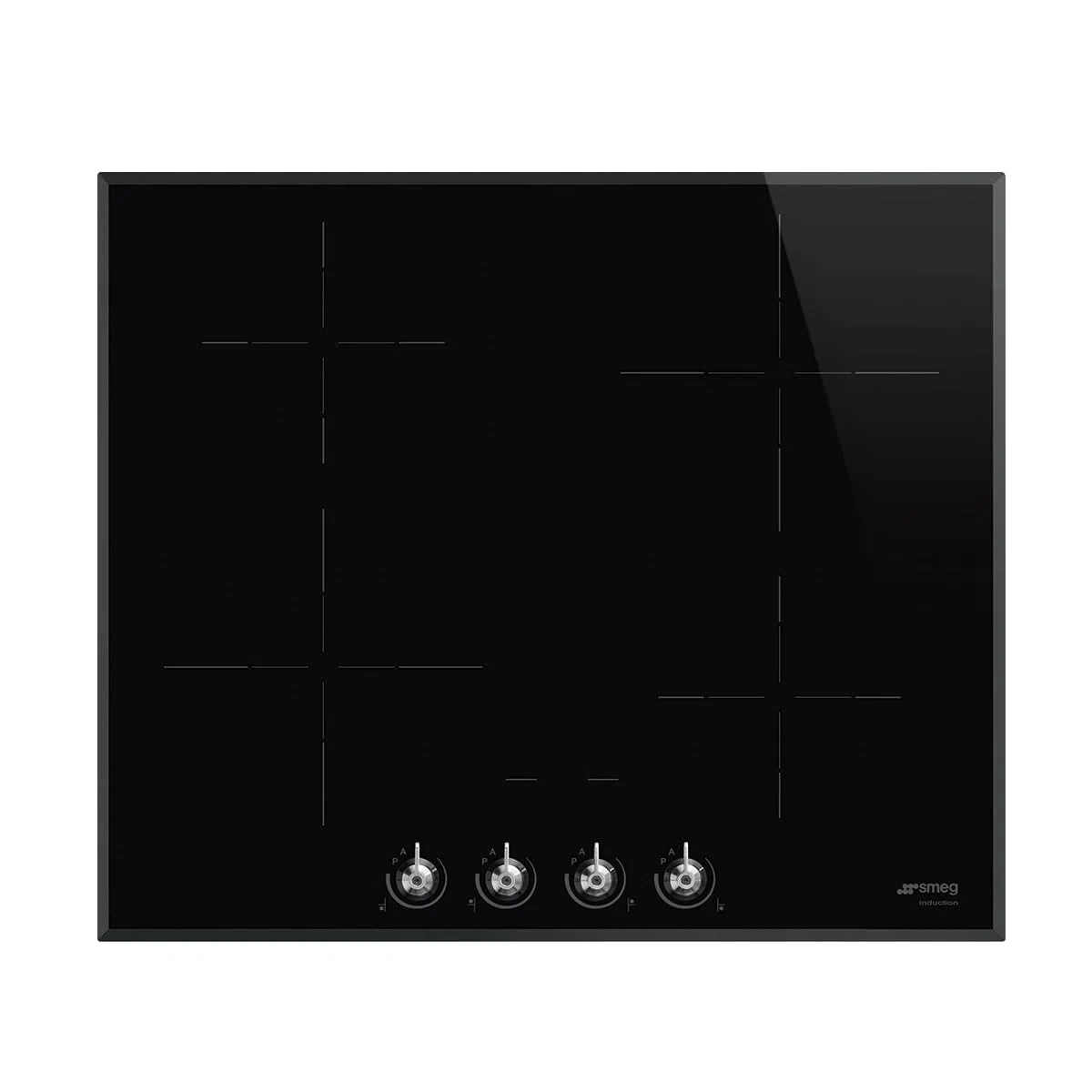 SMEG SI364BM, Piano cottura a induzione CLASSICA, Black glass ceramic (classica knobs)