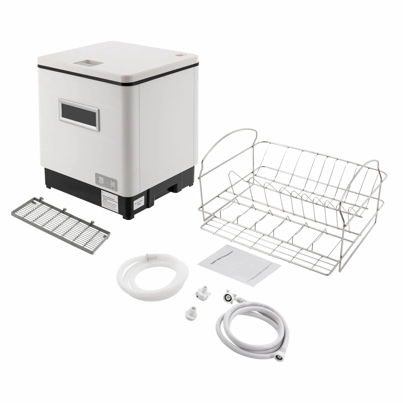 Lavastoviglie da tavolo, in acciaio inox, per piccole cucine, 1500 W, 60 l, colore: bianco